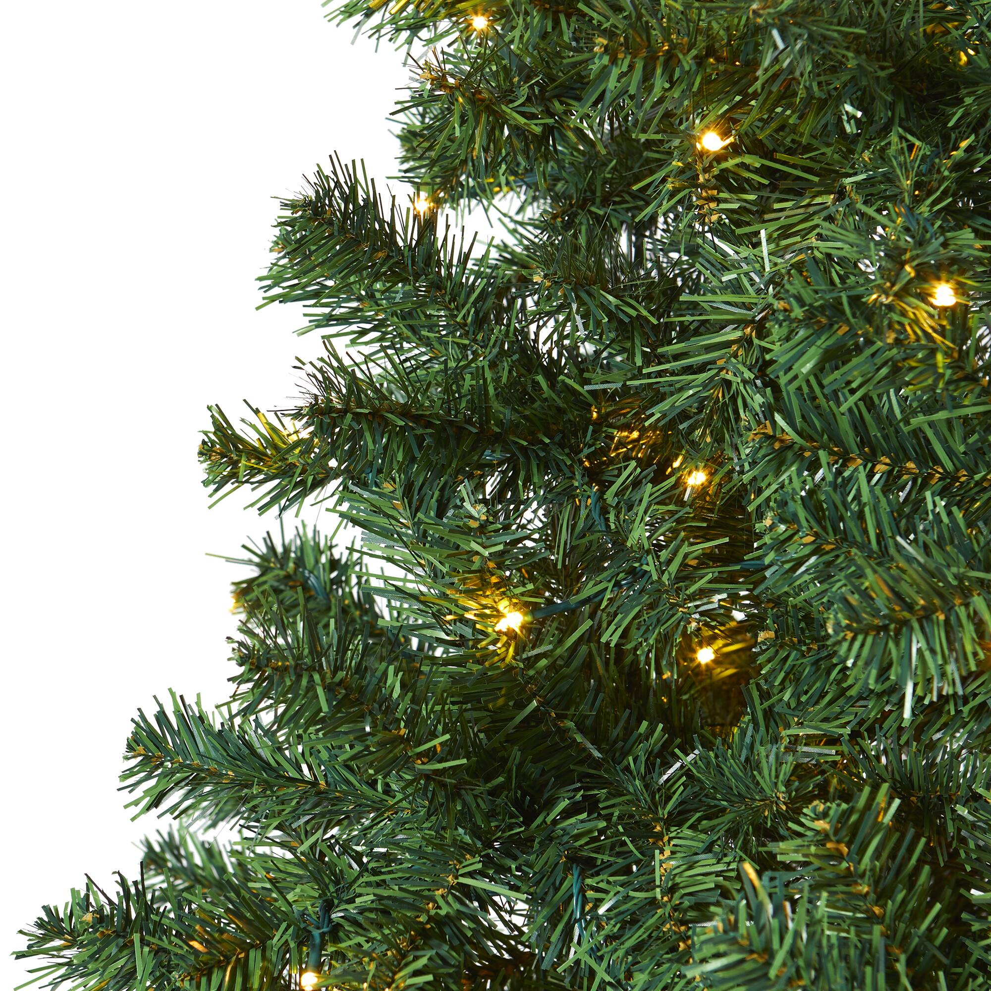 7.5ft. Pre-Lit Northern Tip Pine Artificial Christmas Tree, Clear LED Lights